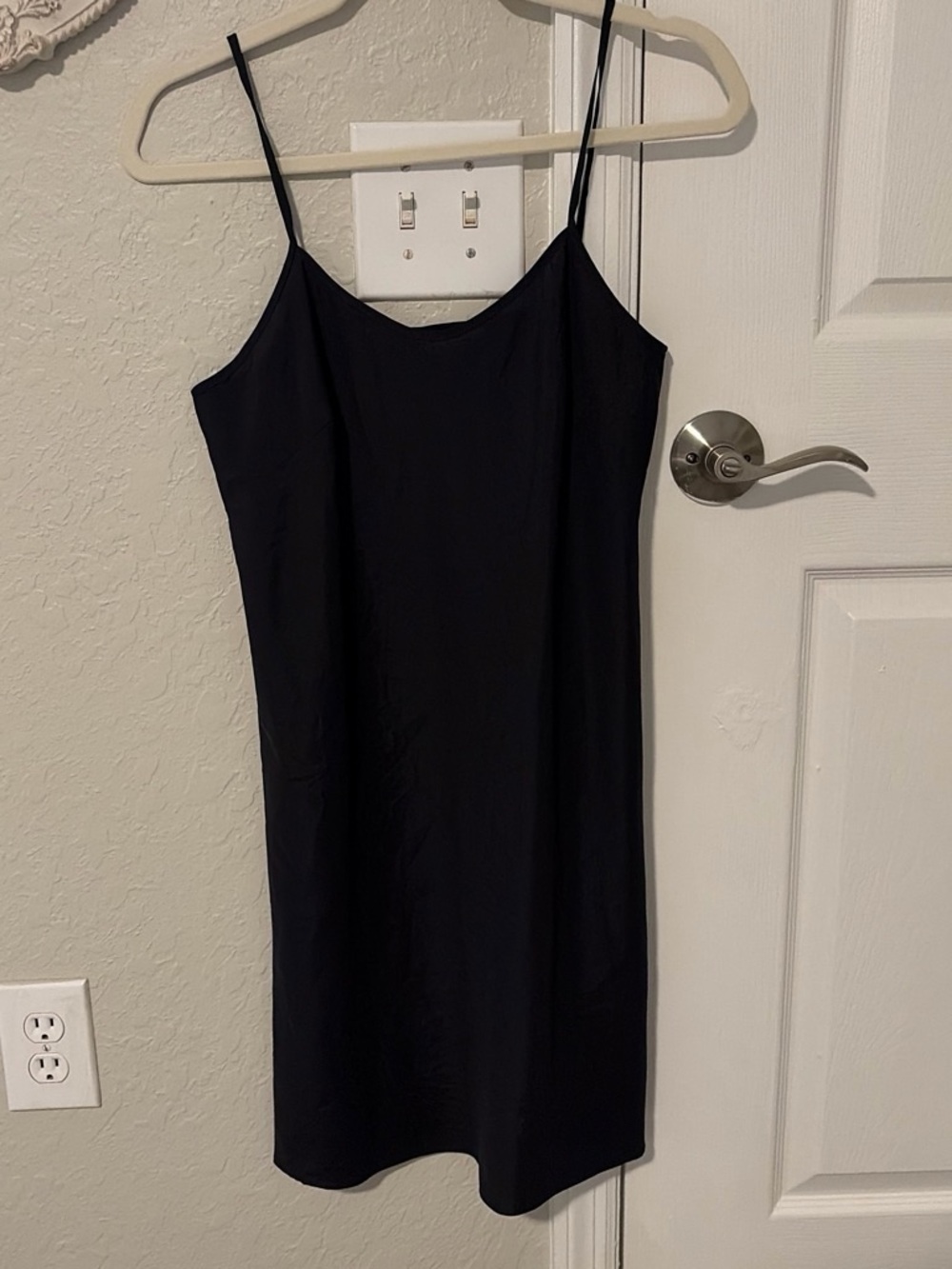 Navy Slip Dress with Spaghetti Straps - Women